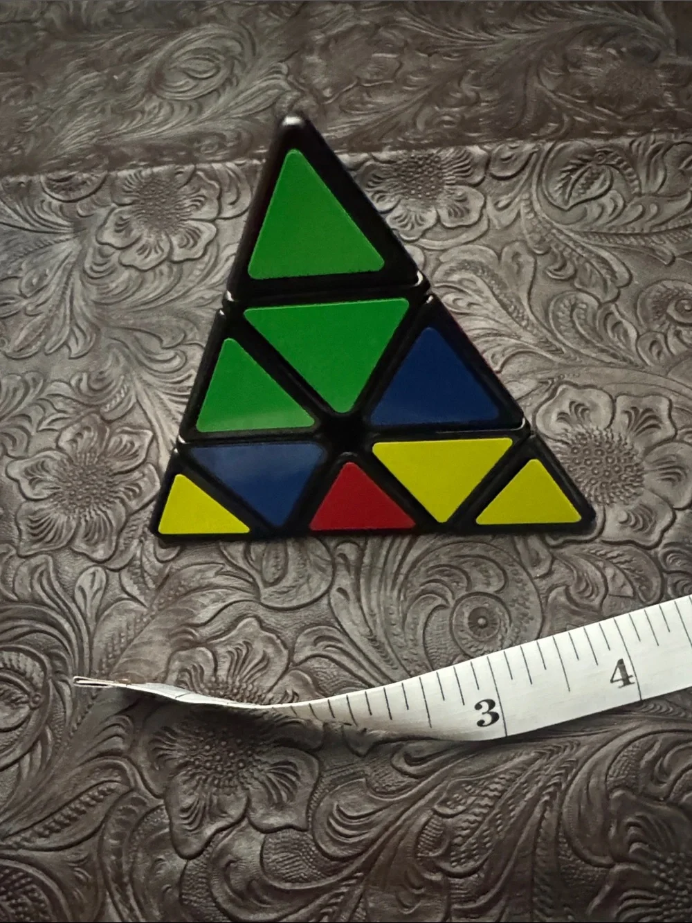 Pyraminx Triangle Puzzle - Green Blue Red